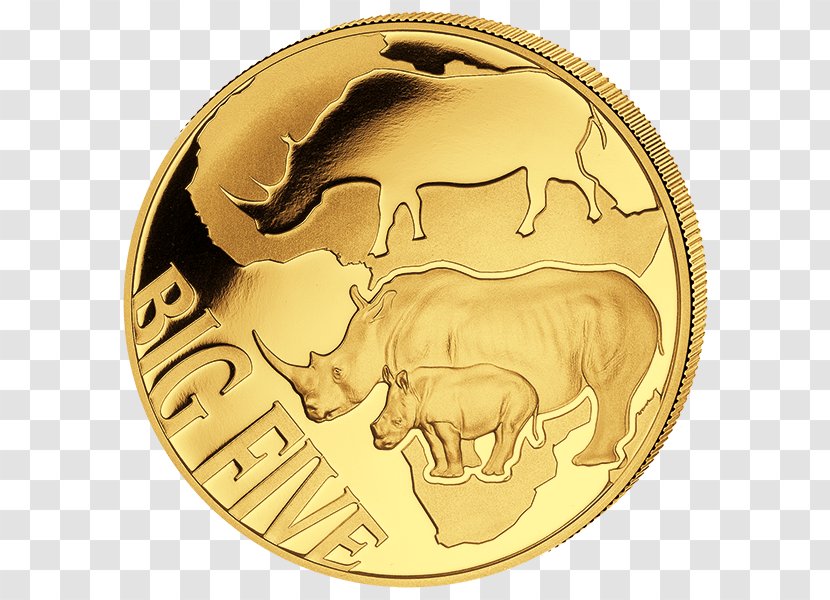 Gold Coin Rhinoceros Medal - United States Mint Sizes Transparent PNG