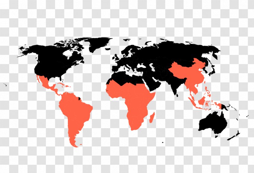 World Map Globe Earth - Black Transparent PNG