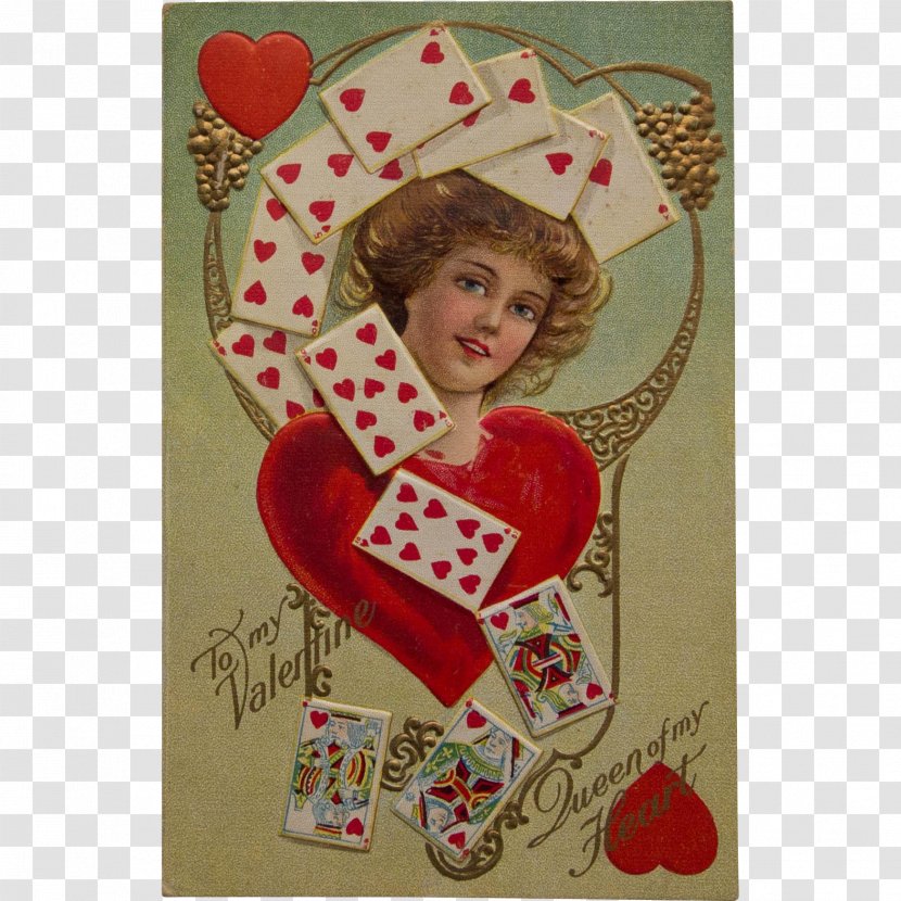 Picture Frames Textile Toddler Playing Card Game - Female - Valentines Postcard Transparent PNG