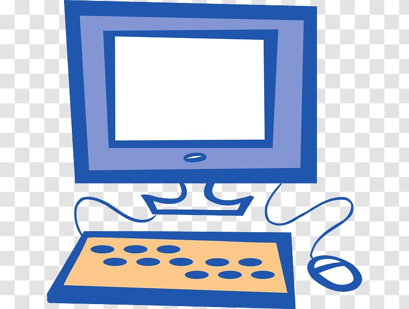Computer Mouse Keyboard Clip Art - Electric Blue - Cartoon Transparent PNG