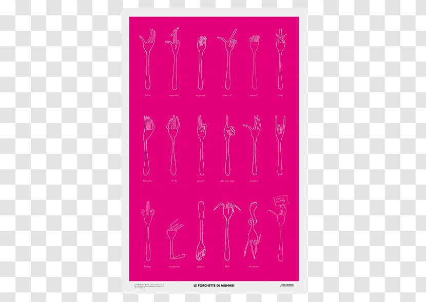 Le Forchette Di Munari Visual Arts Drawing Poster Fork - Magenta Transparent PNG