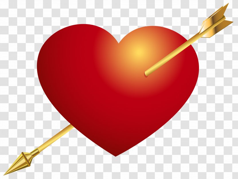 Hearts And Arrows Symbol Emoji - Watercolor - Red Heart With Arrow Clip Art Image Transparent PNG