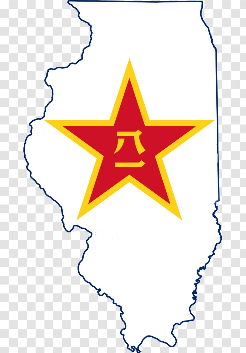 Flag And Seal Of Illinois The United States Map - Area - Liberation Army Transparent PNG