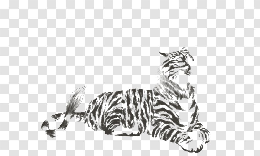 Whiskers Tiger SafeSearch Cat Lion - White - Mottled Ink Transparent PNG