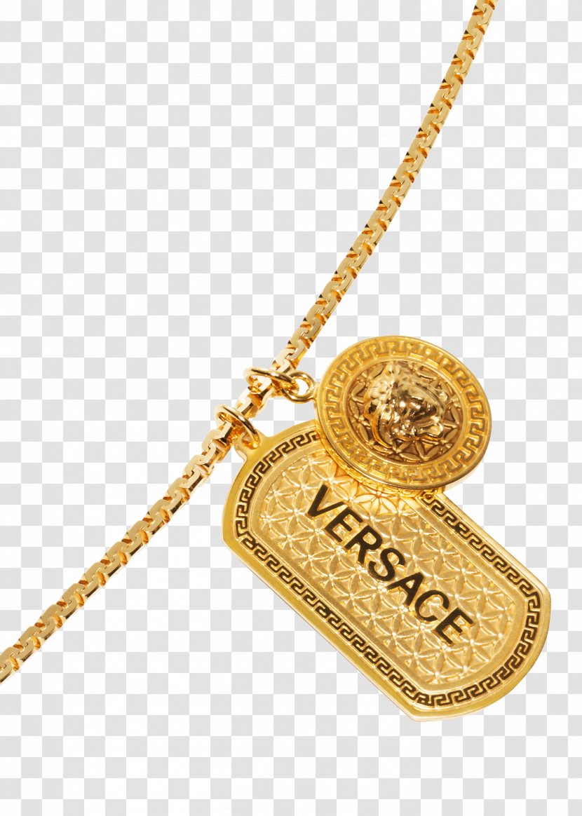 Versace Men Necklace Chain Jewellery - Fashion - Gold Transparent PNG