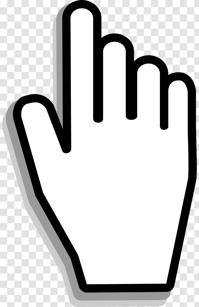 Computer Mouse Pointer Cursor Hand Index Finger - Text Transparent PNG