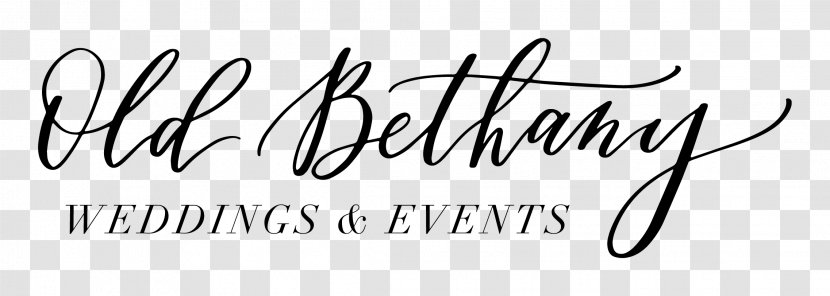 Action Rental Old Bethany Weddings And Events Calligraphy Road - Black White - Wedding Transparent PNG