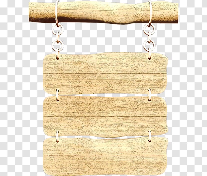 Wood Earrings Rectangle Jewellery Beige - Cartoon - Hardwood Chain Transparent PNG