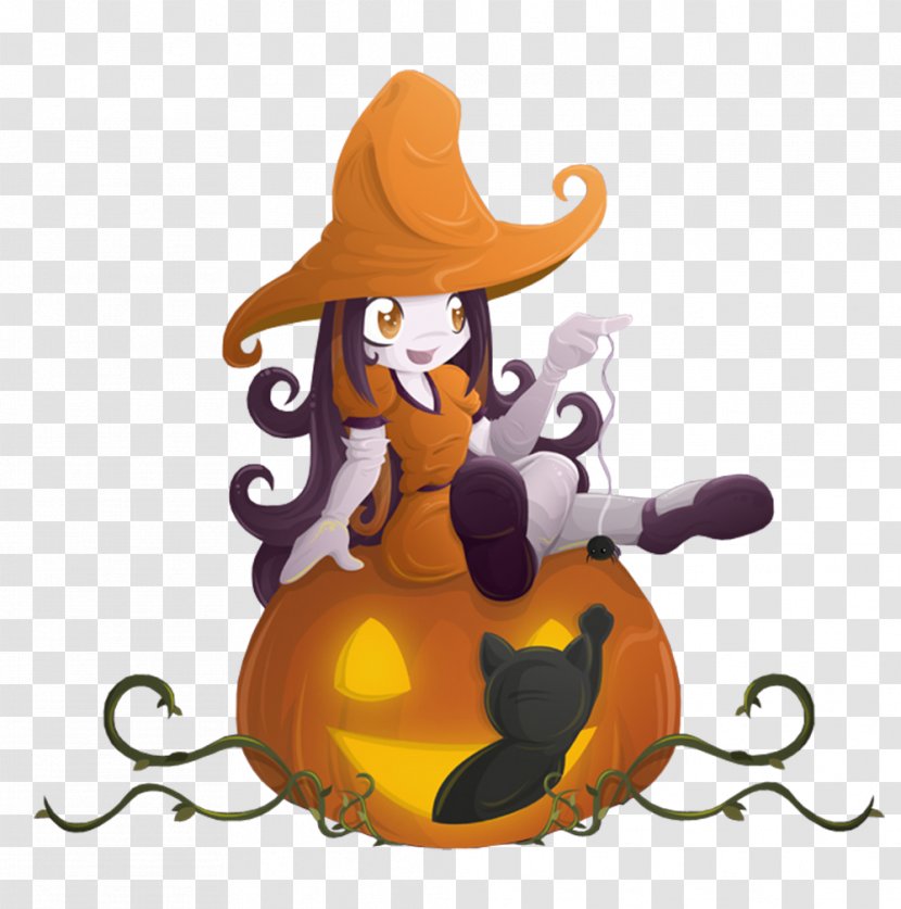 Halloween Witchcraft Cartoon Clip Art - Frame - Witch Transparent PNG