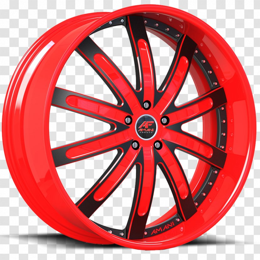 Alloy Wheel Car Akins Tires & Wheels Motor Vehicle Spoke - Red - Gold Powder Coated Transparent PNG