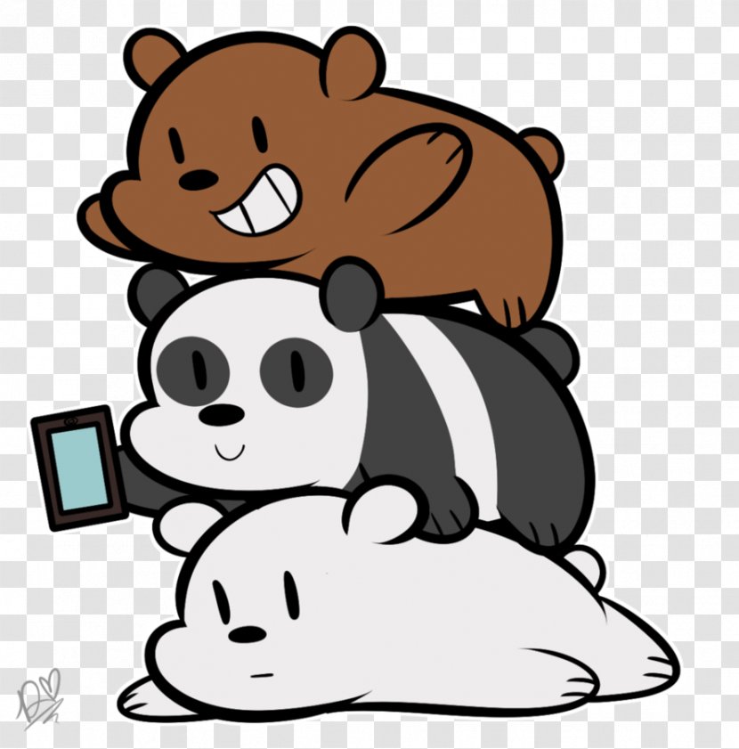 Giant Panda Polar Bear Paper Sticker - We Bare Bears Transparent PNG