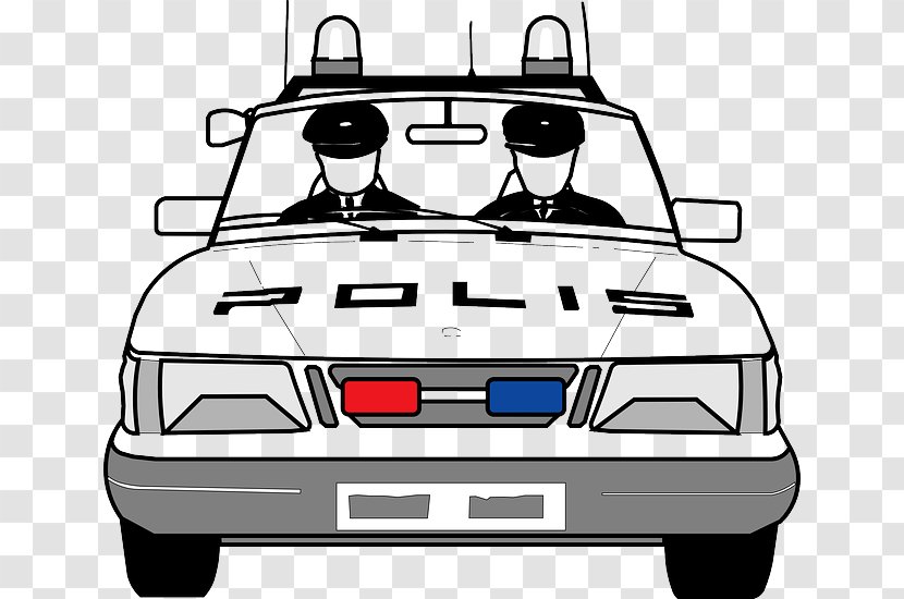 Police Car Clip Art Vector Graphics Officer - Automotive Exterior Transparent PNG