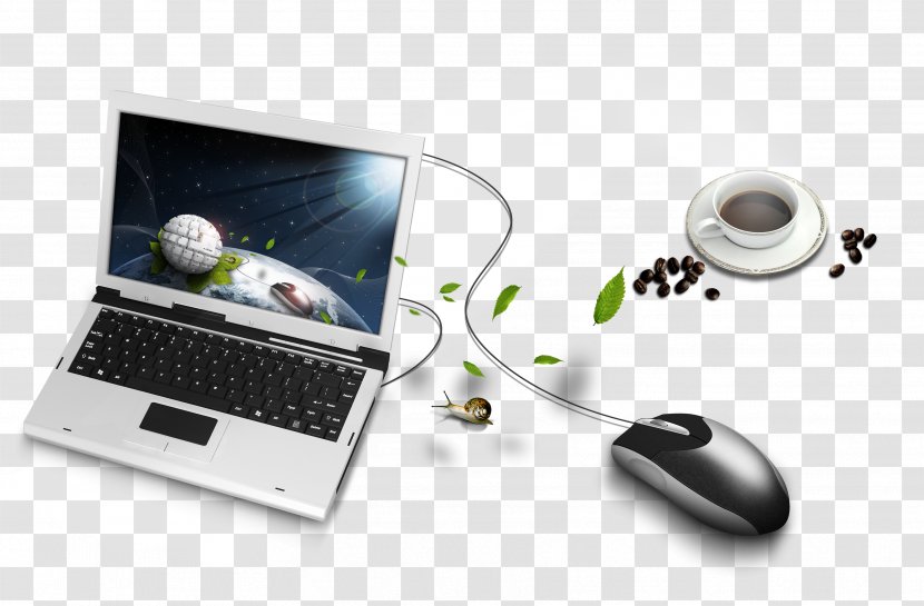 Computer Mouse Laptop Keyboard Dell Hewlett Packard Enterprise - Cursor - Free Coffee To Pull The Material Transparent PNG