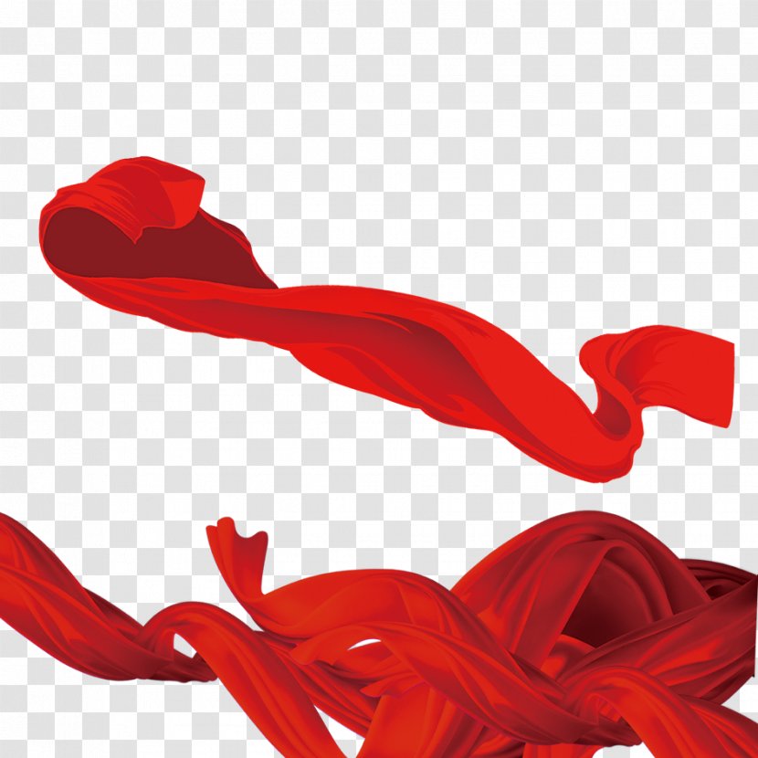 Red Ribbon Silk - Software Transparent PNG