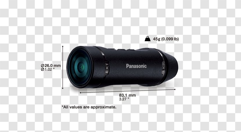 Panasonic HX-A1 Video Cameras Action Camera - Teleconverter - Lights Transparent PNG
