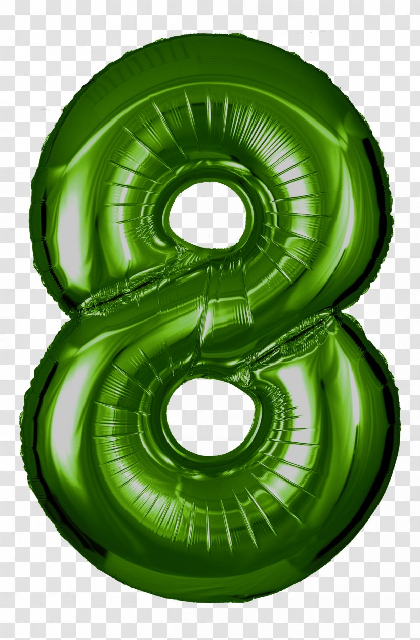 Green Toy Balloon Blue Red Numerical Digit - Helium Transparent PNG