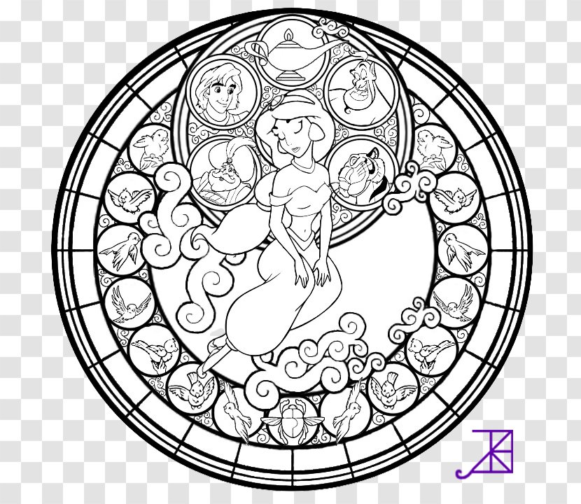 Kingdom Hearts Birth By Sleep Coloring Book Stained Glass - Flower Transparent PNG
