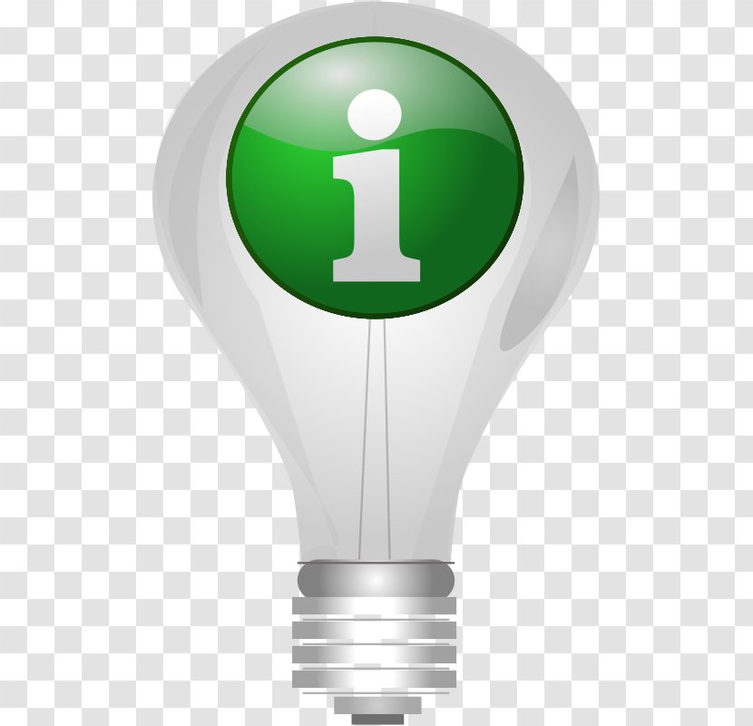 Clip Art - Incandescent Light Bulb - Info Transparent PNG