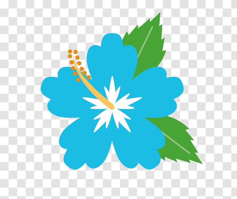 暑中見舞い Gratis - Floral Design - Blue Hibiscus Transparent PNG