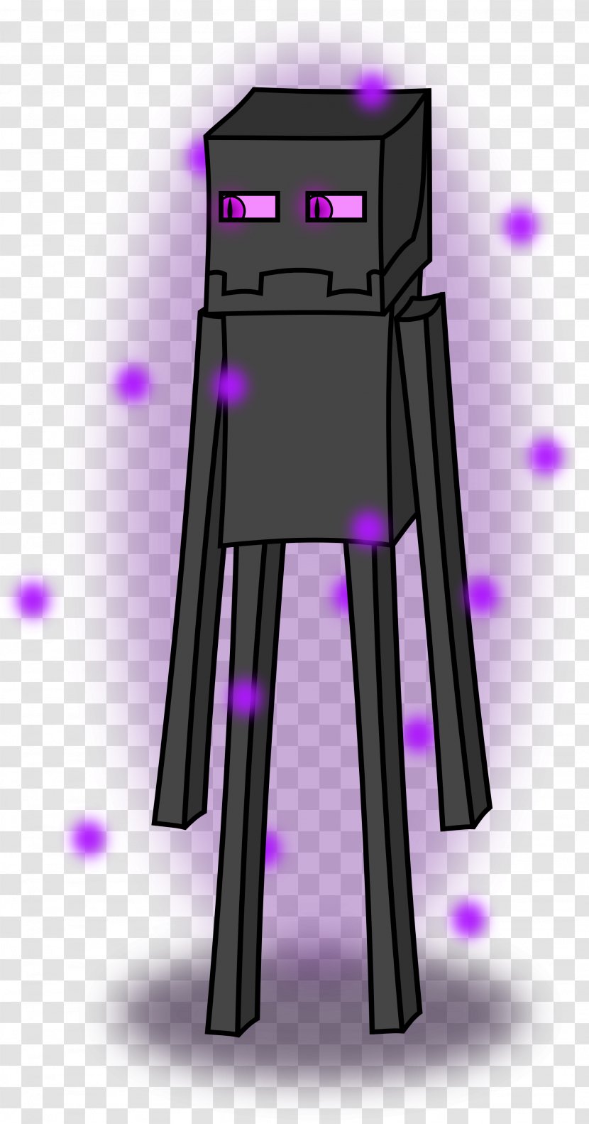 Minecraft Drawing Enderman Cartoon - Purple Transparent PNG