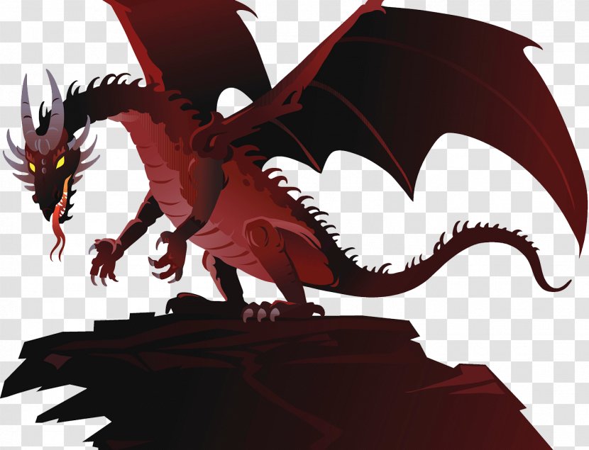 Dragon Stock Illustration Cartoon - Silhouette - Evil Pterosaurs Transparent PNG