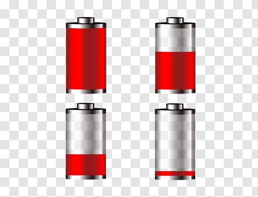 Battery Icon - Red - Vector Transparent Transparent PNG