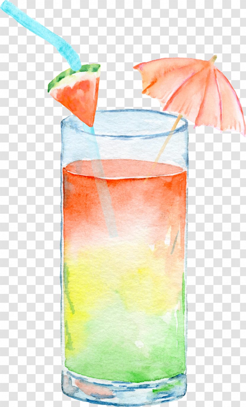 Bay Breeze Drink Clip Art - Cocktail Garnish - Summer Drinks Transparent PNG