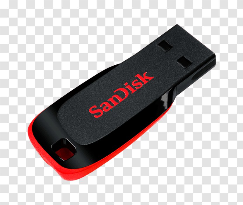 SanDisk Cruzer Blade USB 2.0 Flash Drives Computer Data Storage - Device Transparent PNG
