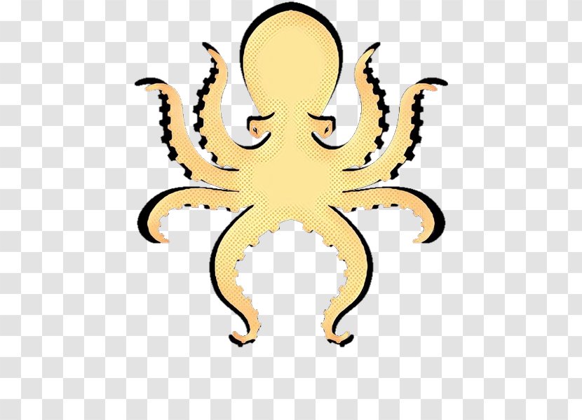 Cartoon Octopus Clip Art Marine Invertebrates - Retro Transparent PNG