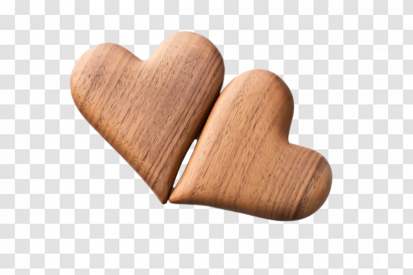 Wood Heart Finger Hardwood Beige Transparent PNG