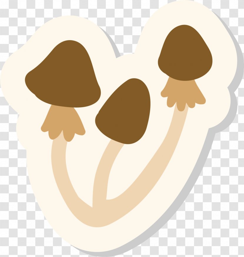 Paper Sticker Mushroom - Frame - Cartoon Transparent PNG