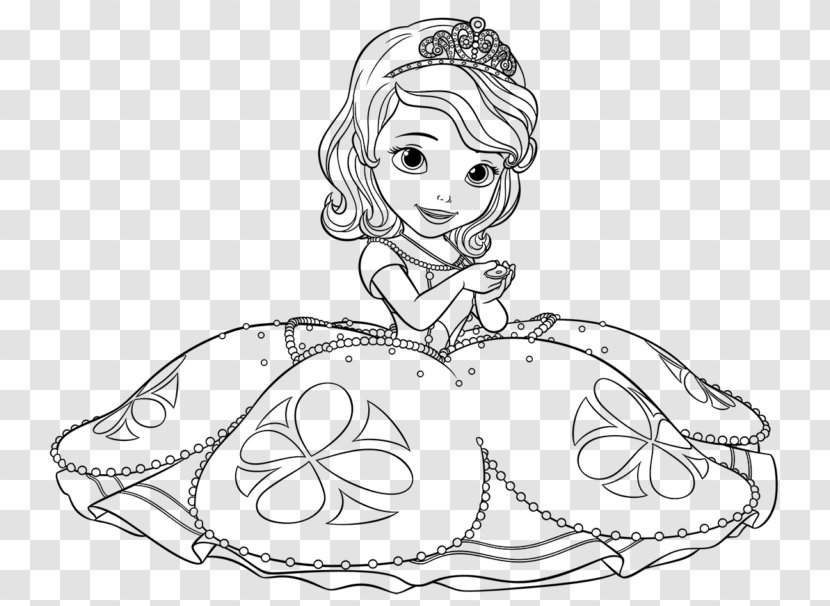 Coloring Book Princess Butterfly Drawing Disney Junior Page - Flower - Frame Transparent PNG