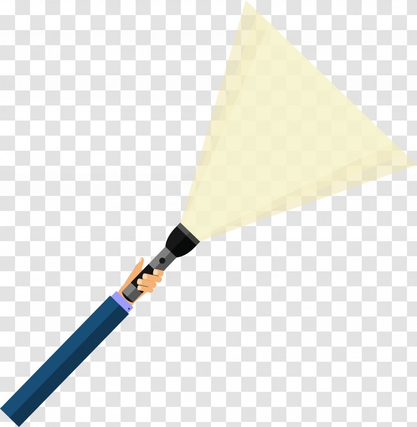 Yellow Angle - Material - Flashlight In Hand Transparent PNG