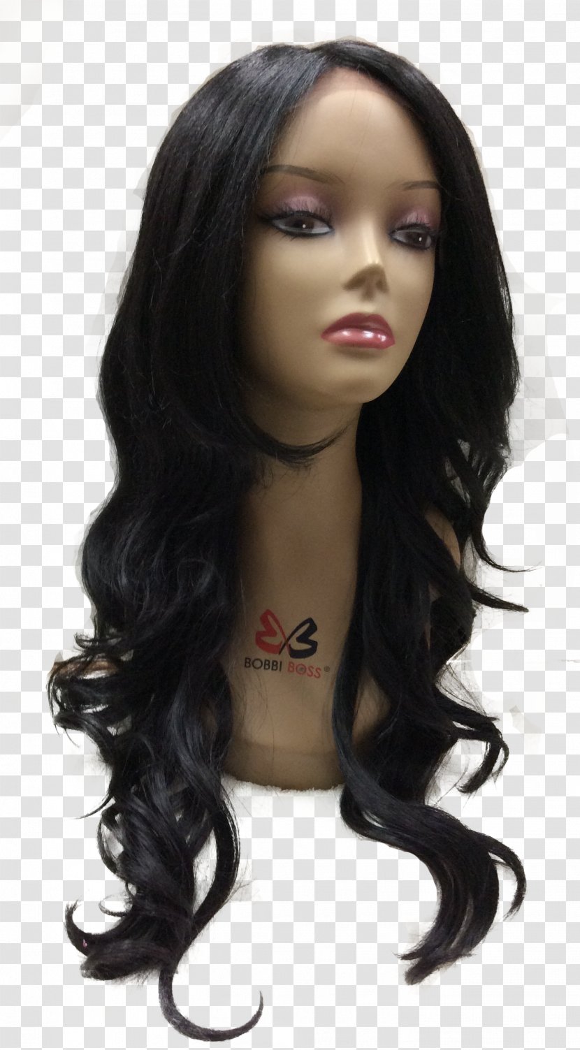 Wig Hair Coloring Bangs Black Long Transparent PNG