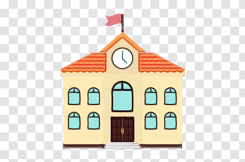 School Building Cartoon - Logo - Playhouse Shed Transparent PNG