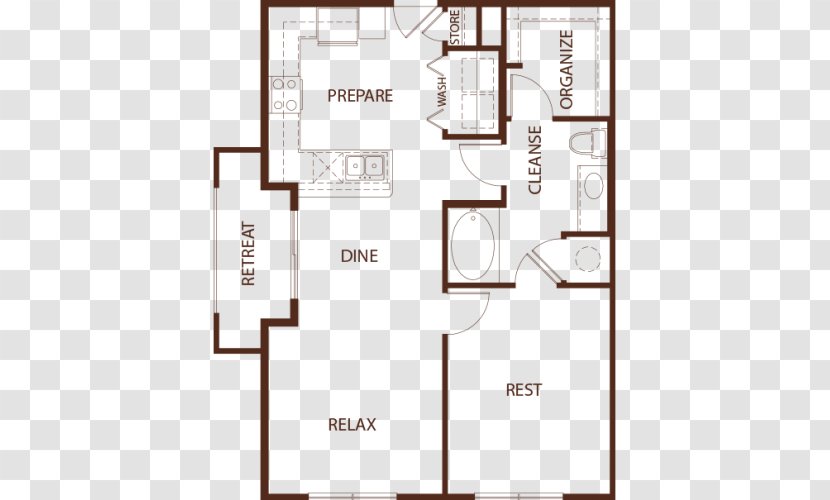 Floor Plan Park 35 On Clairmont Apartment House Bedroom Transparent PNG