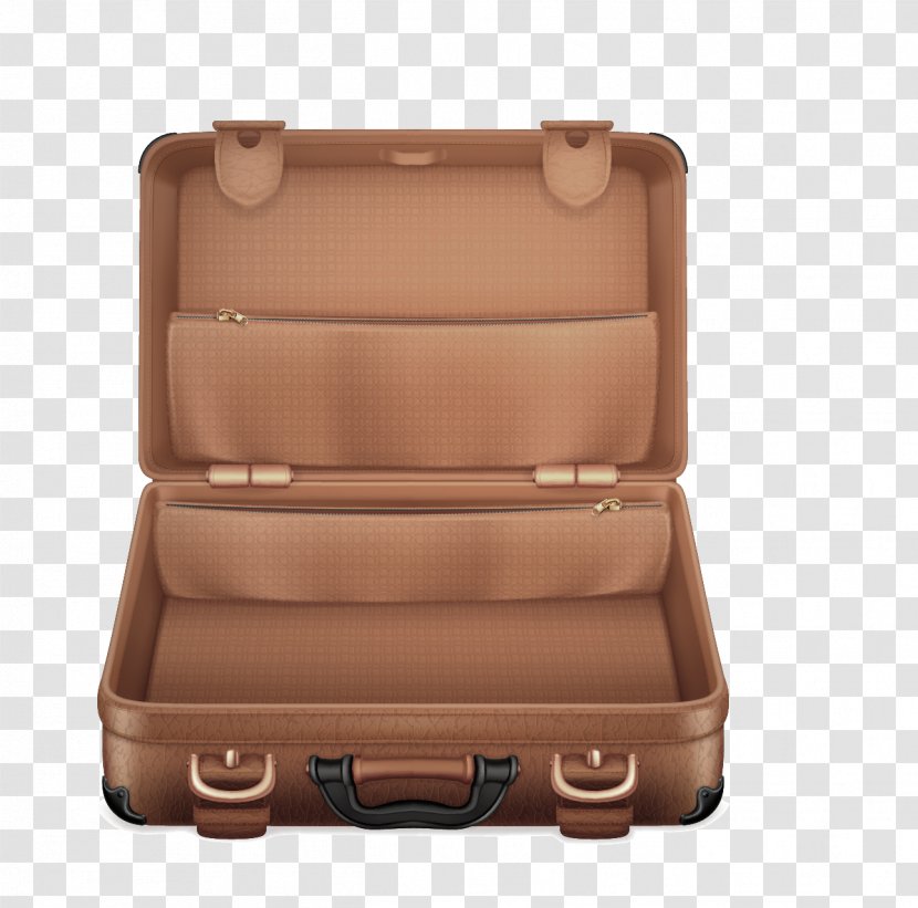 Suitcase Baggage Box Cartoon - Travel - Brown Simple Luggage Decorative Pattern Transparent PNG