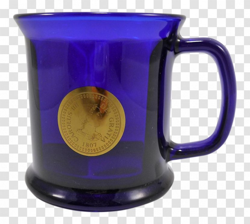 Mug M Glass Cobalt Blue Cup Transparent PNG