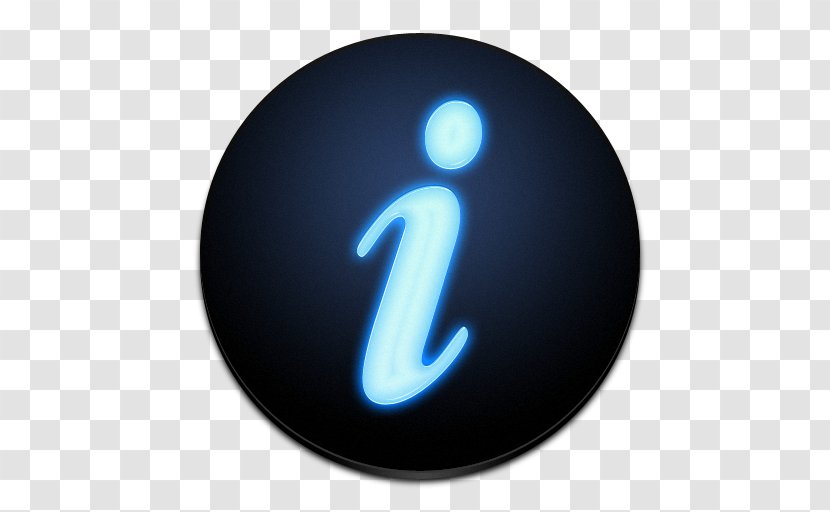 Symbol Electric Blue Font - Toolbar Regular Get Info Transparent PNG
