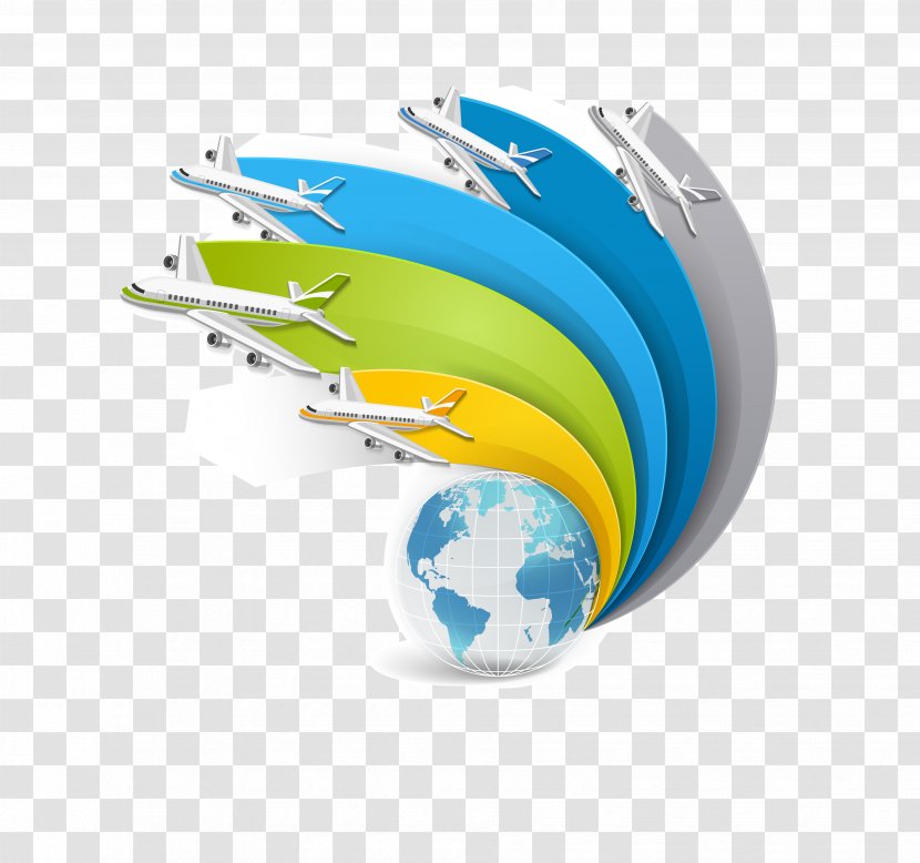 Infographic Travel - Air Information Map Transparent PNG