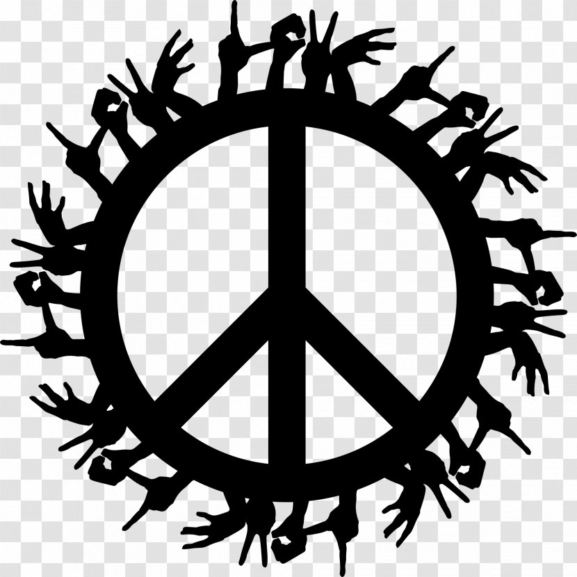 T-shirt Peace Symbols Now - Symmetry - Black Symbol Transparent PNG