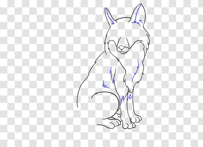 Red Fox Drawing Line Art Image - Silhouette Transparent PNG