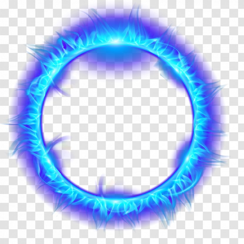 Flame Light Fire Download - Blue Burning Ring Of Transparent PNG