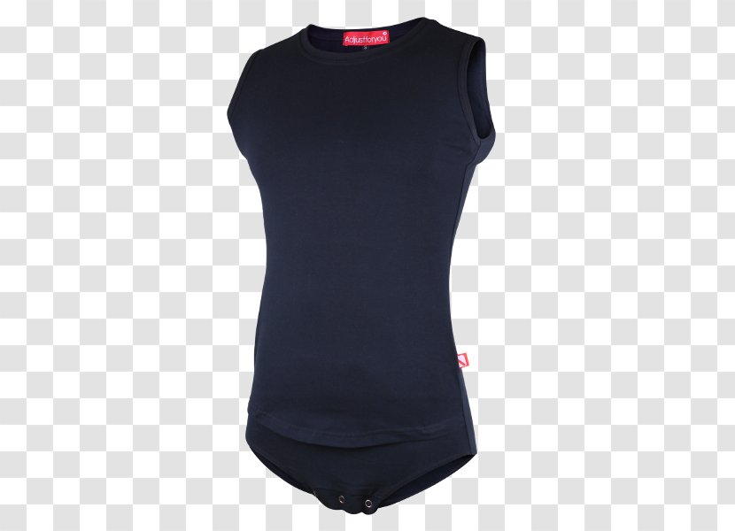 T-shirt Gilets Shoulder Sleeveless Shirt - Black - Adjustment Button Transparent PNG