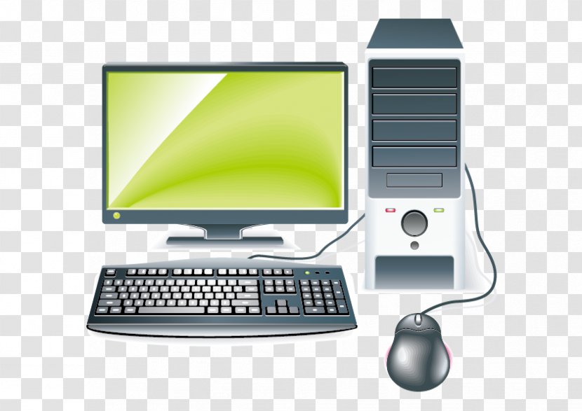 Computer Case Keyboard Monitor Hardware - Display Resolution - Vector Desktop Computers Transparent PNG