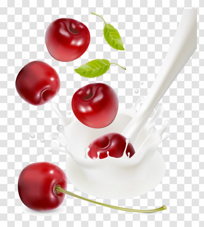 Milk Sweet Cherry Fruit - Raspberry Transparent PNG