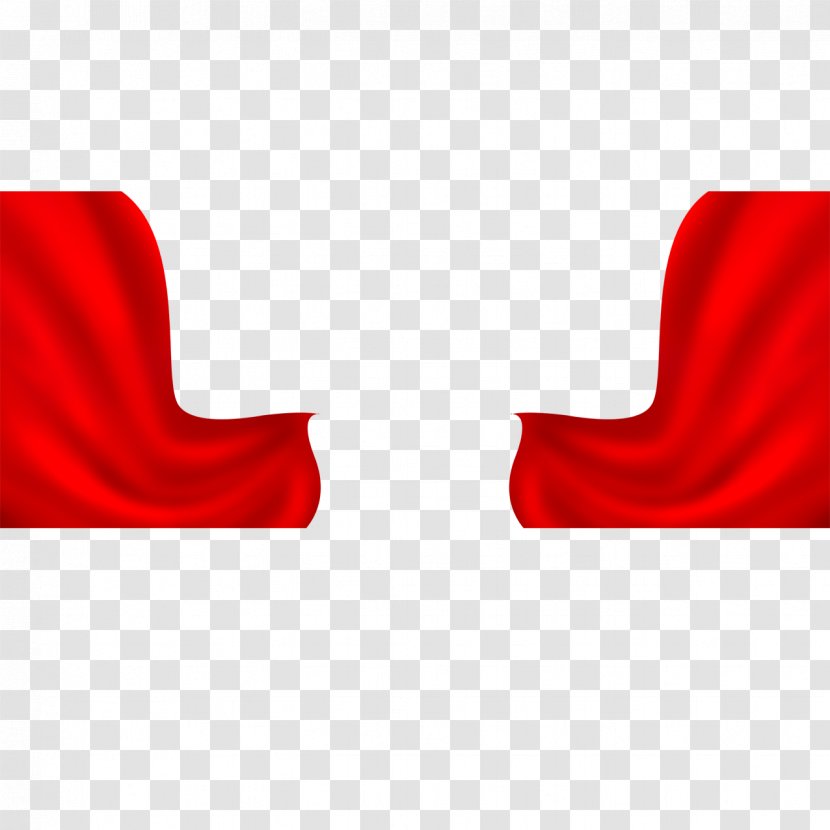 Shoulder Sleeve Font - Red Ribbon Transparent PNG