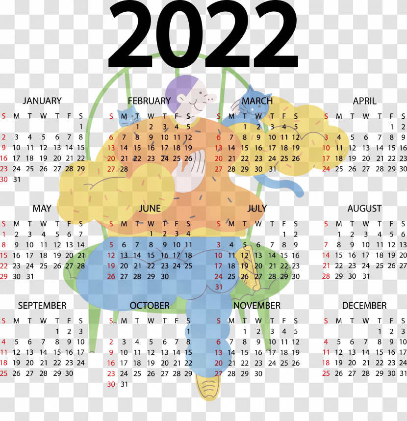 Calendar System 2022 Calendar Year Sunday Week Transparent PNG