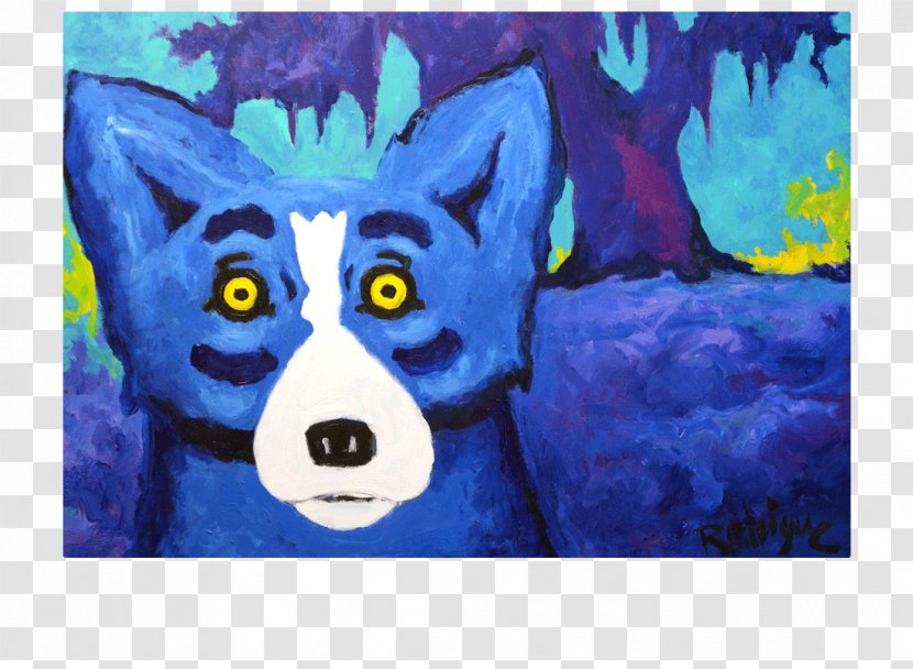Blue Dog Painting Visual Arts Canidae Artist Transparent PNG