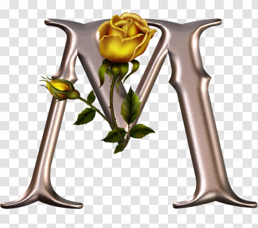 Alphabet Letter M V W - Initial - Flower Transparent PNG